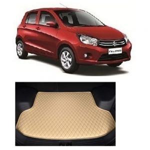 7D Car Trunk/Boot/Dicky PU Leatherette Mat for	Celerio  - Beige